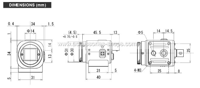 Small Watec WAT-902H2 ULTIMATE 1/2 CCD 570TV Lines B/W CCTV Camera