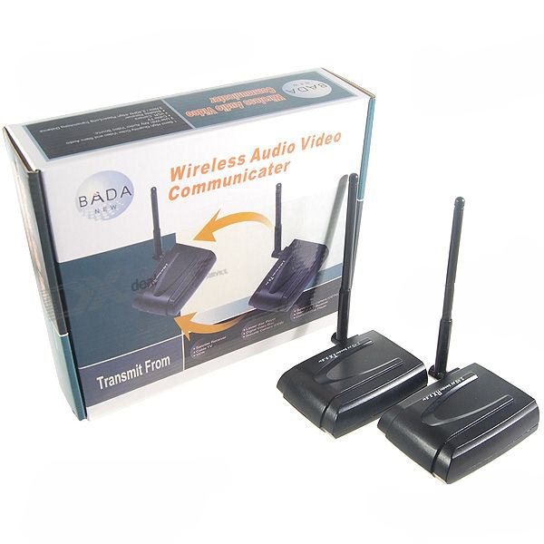 BADA 2.4GHz 2.5W 6-CH Stereo Wireless Audio/Video AV Transmitter & Receiver Kit