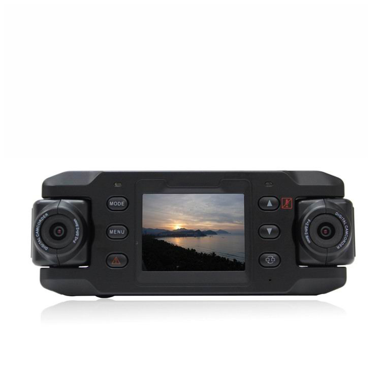 140 degree Dual Lens Car DVR + Rotatable Lens + GPS Module + 4G high-definition lens